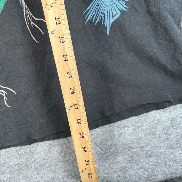 Vintage Liquid Blue Shirt Mens XL Black 90s Overload Rare Wolverine‎ X-Men AOP - Picture 9 of 12